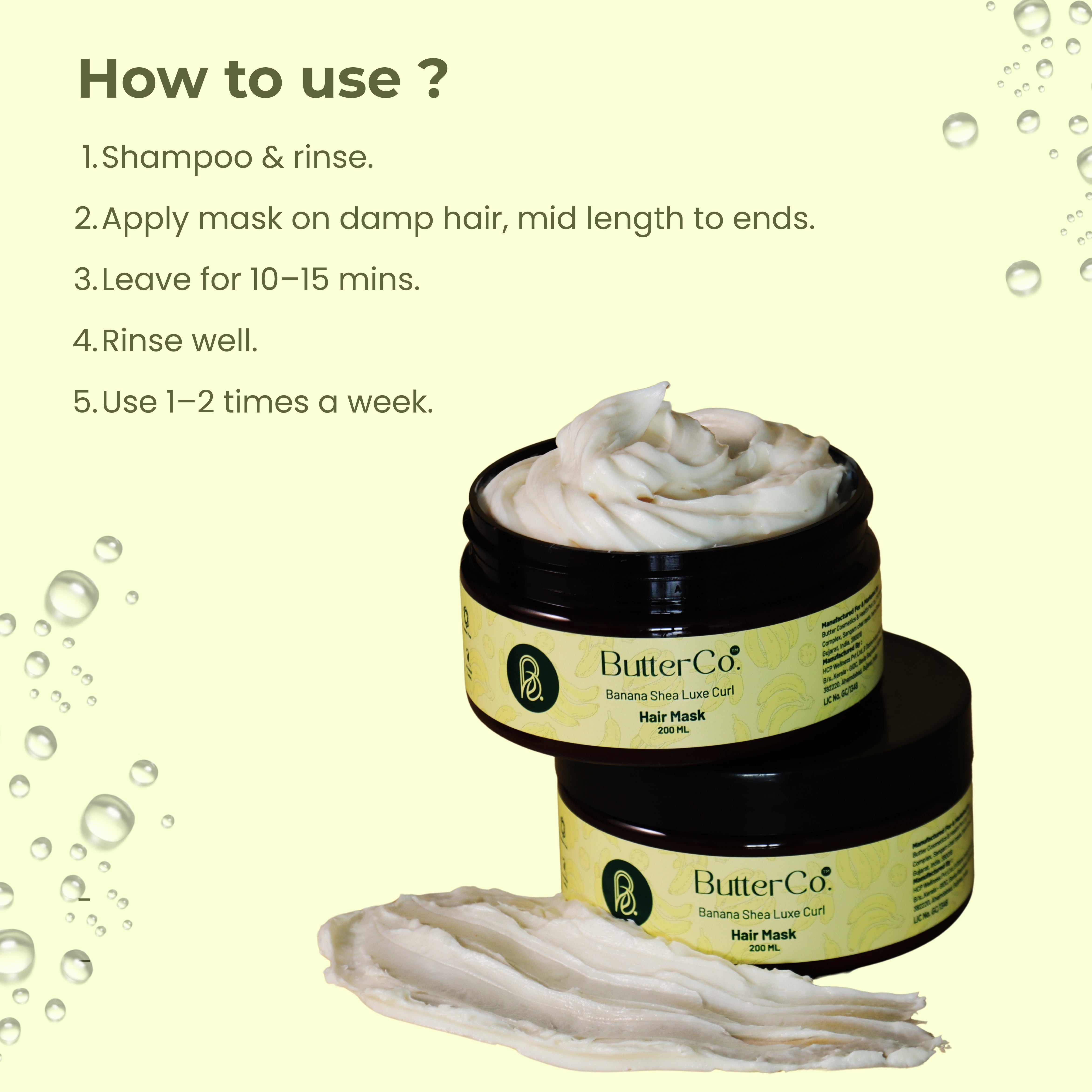 ButterCo. Banana Shea Luxe Curl Hair Mask for Frizzy Hair