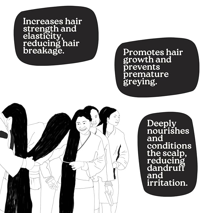 ButterCo. Black Rice Water Shampoo & Conditioner For All Hair Types | Anti Dandruff, Reduce Split Ends With 3X Damage Protection Formulated With Fermented Black Rice, Shea Butter, Jojoba Oil - 200ml