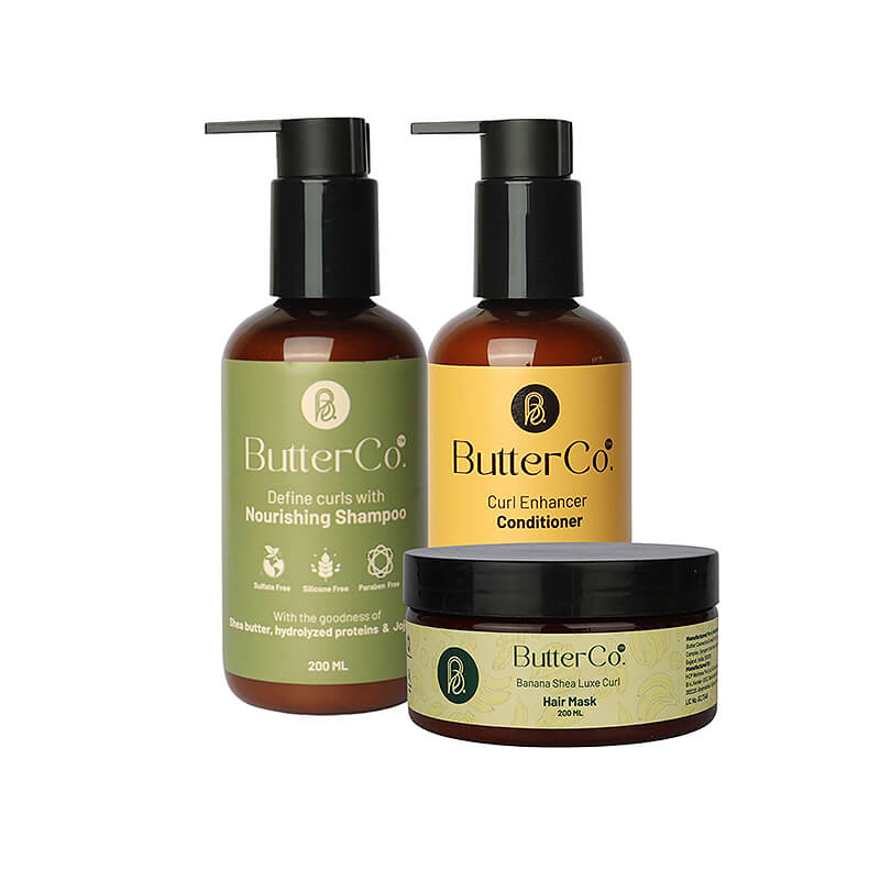 ButterCo. The Ultimate Curl Nourishment Combo ( Shampoo + Curl Enhancer Conditioner + Hair Mask ) Combo
