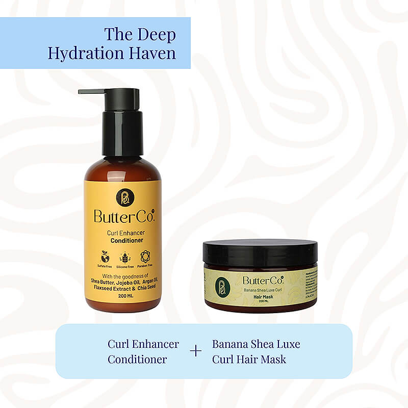 ButterCo. The Deep Hydration Haven For Curl Enhancer ( Conditioner + Hair Mask ) Combo